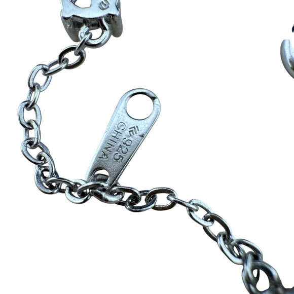 Sterling Silver Anklet With Cubic Zirconia Accents By Silpada - Picture 6 of 8